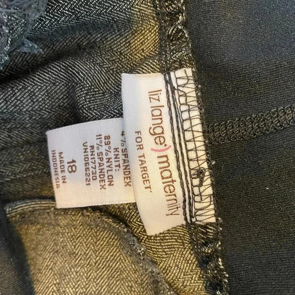 Liz Lange Maternity Casual Flare Leg Pants Plus Size 18 Pockets - Picture 5 of 8